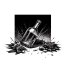 Broken Bottle tattoo design idea