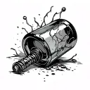 Broken Bottle tattoo design idea