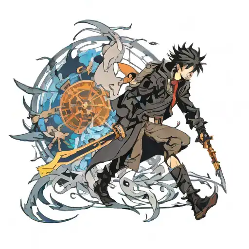 Solo Leveling anime tattoo design idea