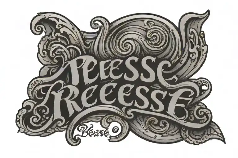 Reese Name inside of left arm tattoo design idea