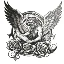 Samael writing with Alone writings tattoo design tattoo design idea