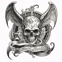Samael writing with Alone writings tattoo design tattoo design idea