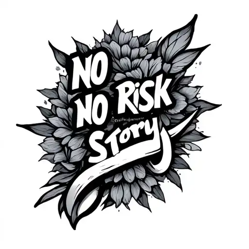 no risk no story tattoo design idea