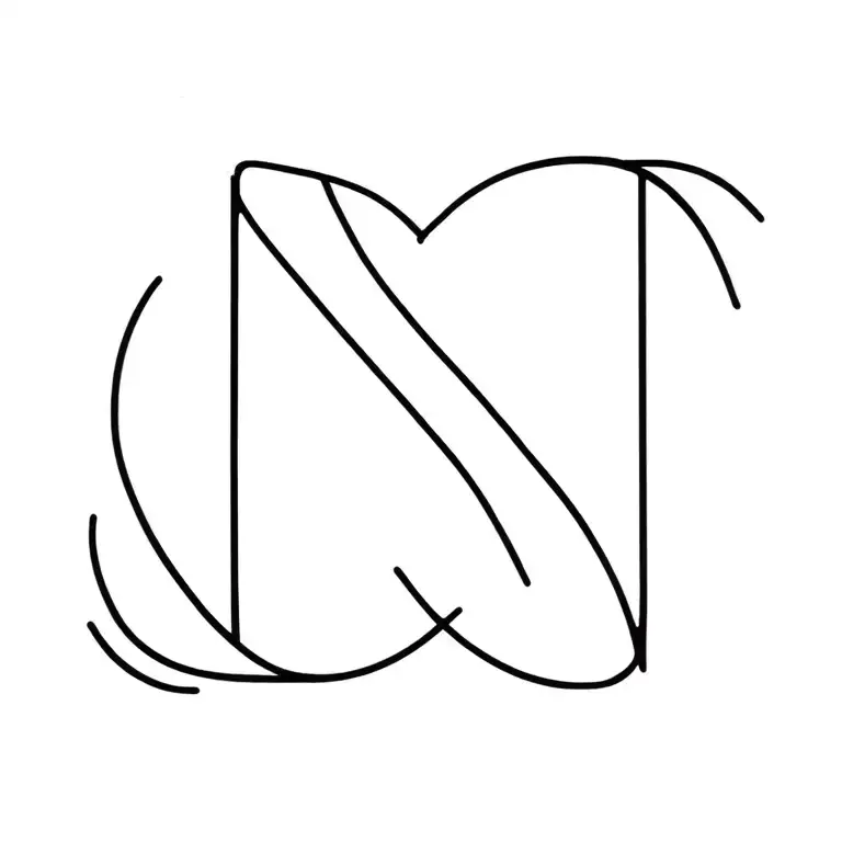 infinity met letter n en j tattoo design idea