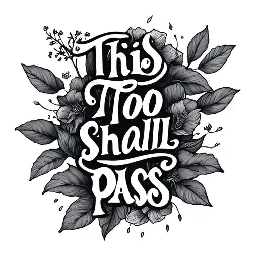 This too shall pass tattoo design idea