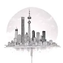toronto skyline tattoo design idea