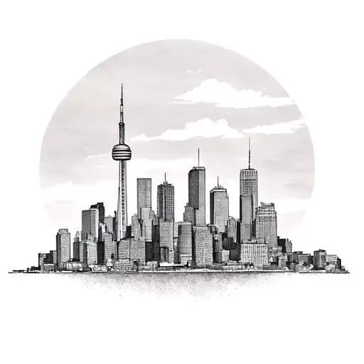 toronto skyline tattoo design idea