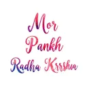 Mor Pankh with Radha Krishna Name Written tattoo design idea