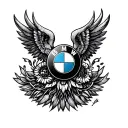 bmw badge tattoo design idea