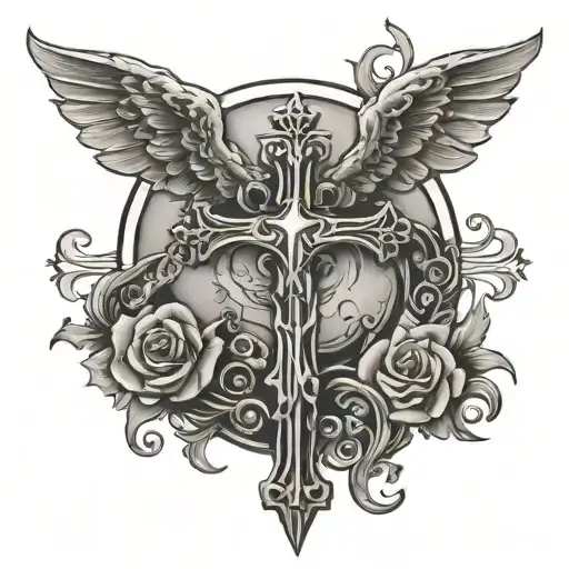 cross supernatural tattoo design idea
