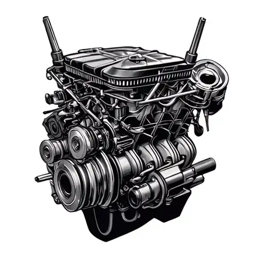 V8 Engine tattoo design idea