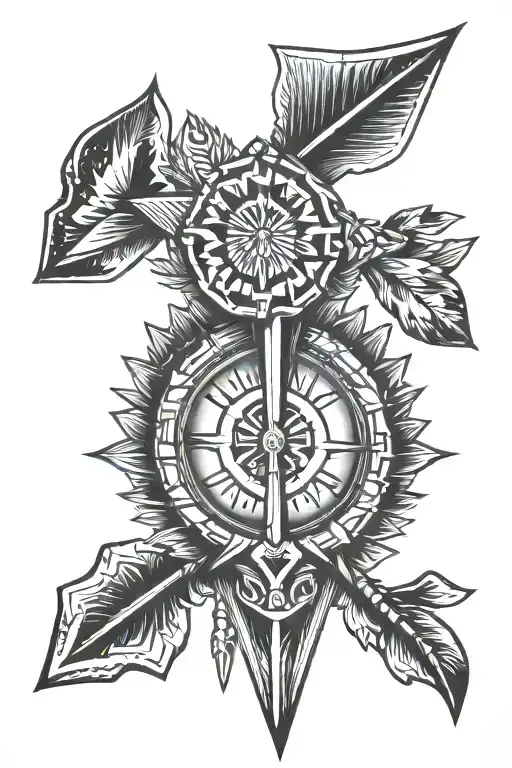 Choctaw  arrow tattoo design idea