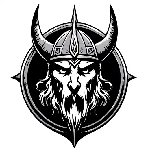 Viking symbols of baserker tattoo design idea