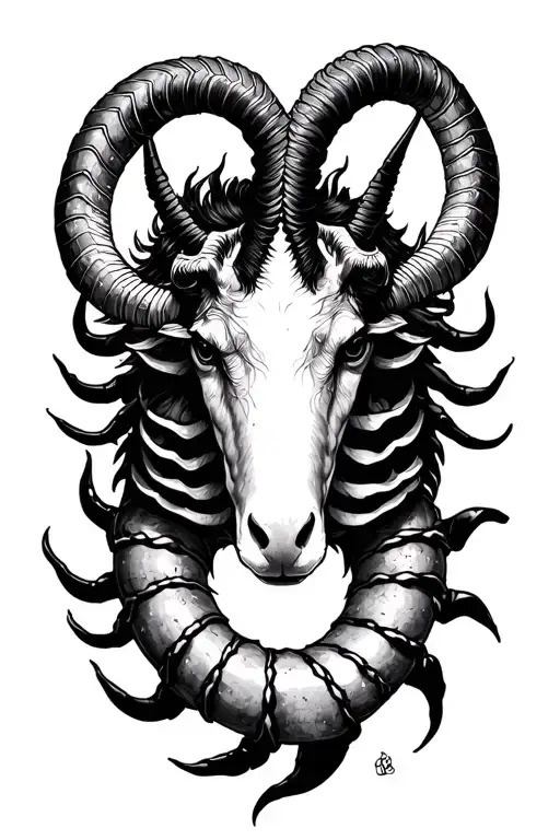 Capricorn Scorpio tattoo design idea