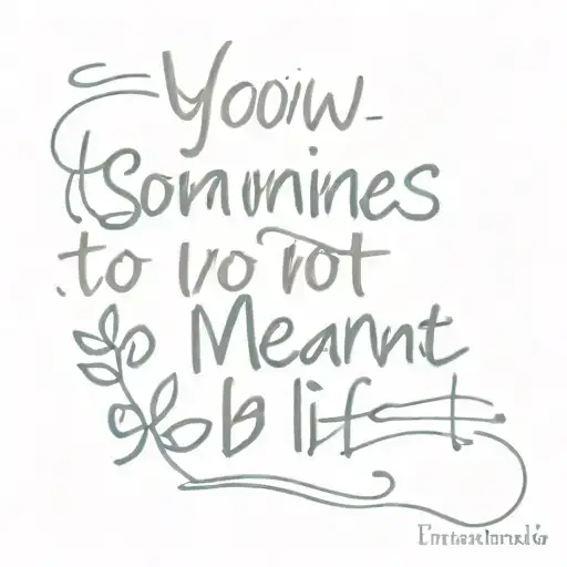 Quote tattoo featuring You know sometimes in life, Things are just not meant to be. tattoo design idea