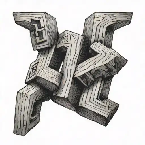 lakin spelled in wooden abc blocks tattoo design idea