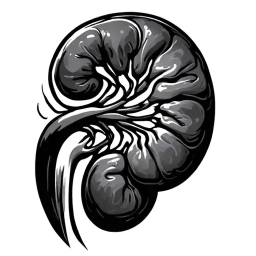 kidney disease rainbow tattoo design idea