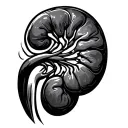 kidney disease rainbow tattoo design idea