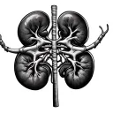 kidney disease rainbow tattoo design idea