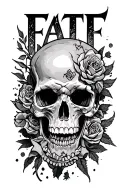 fate up against your will tattoo design idea