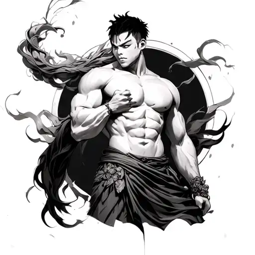 Baki Hanma tattoo design idea