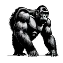 gorilla silhouette tattoo design idea
