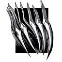 marvel wolverine claws All black tattoo design idea