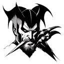 marvel wolverine claws All black tattoo design idea