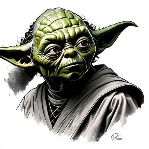 Yoda tattoo design idea