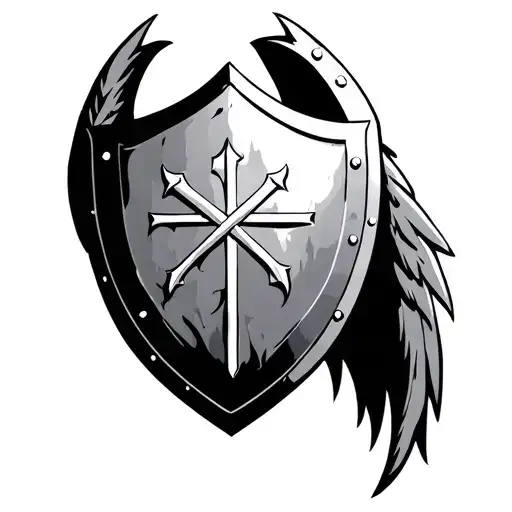 St Michael Shield tattoo design idea