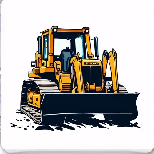bulldozer tattoo design idea