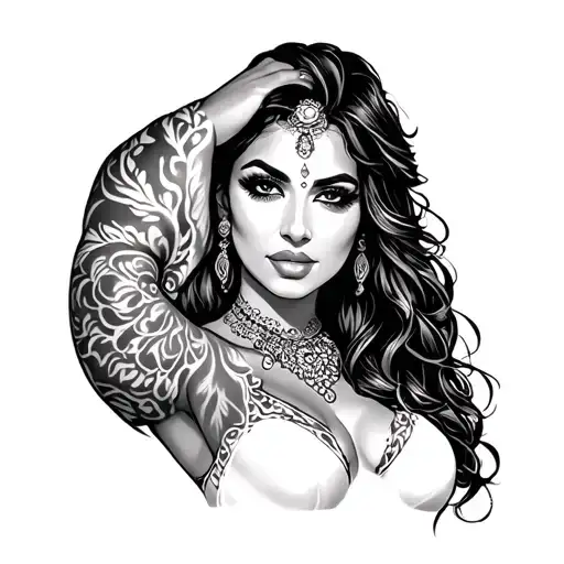 latina with huge pp tattoo design idea