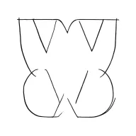 T and W overlapping each other tattoo design idea