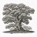 oak tree with Allison on trunk tattoo design idea