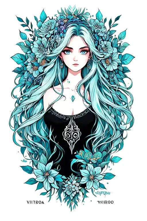 VIRGO SEPTEMBER 15 tattoo design idea