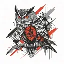 owl Masonic tattoo design idea