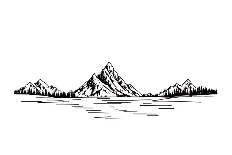 Grand Tetons tattoo design idea