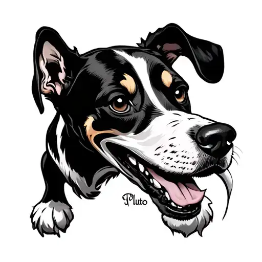 Dog Pluto from the horror tattoo design idea