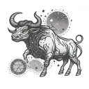 Taurus constellation tattoo design idea