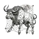 Taurus constellation tattoo design idea