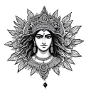 surya gods tattoo design idea