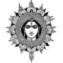 surya gods tattoo design idea