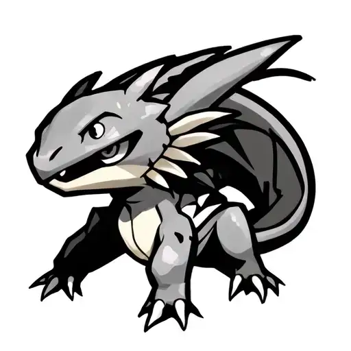 breloom as monster hunter icon featuring the four English tattoo design idea