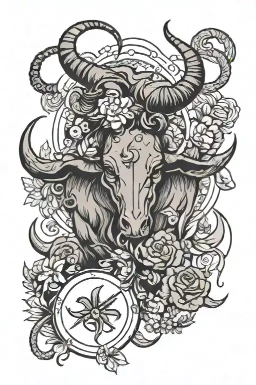 Taurus and Scorpio tattoo design idea