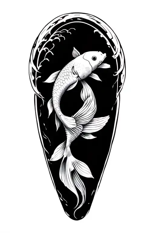 koi fish, Virgo, taurus zodiac sign tattoo design idea