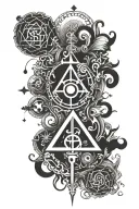 god symbol in alchemy tattoo design idea