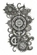 god symbol in alchemy tattoo design idea