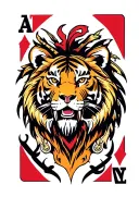 a lion, a zulu warrior, a spider, a tiger, ace of spade, dragon, death dealer, AR-15 tattoo design idea