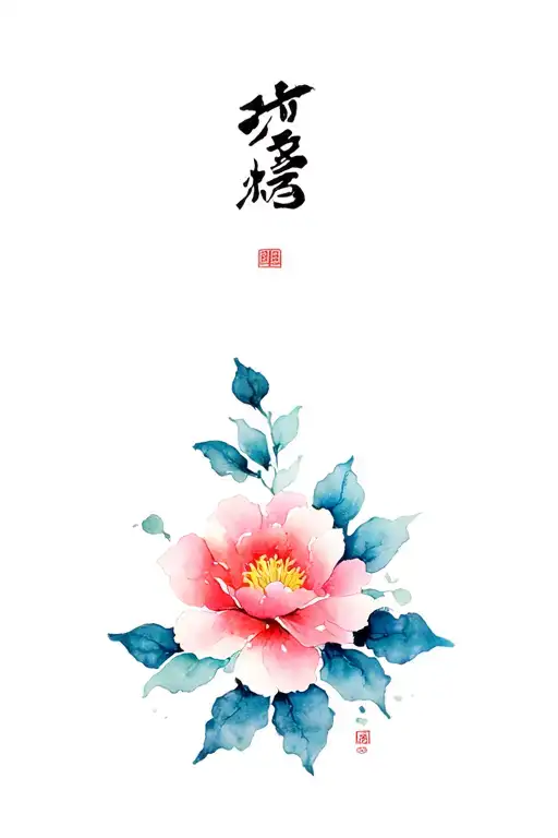 korean tradition and symbol tattoo design idea