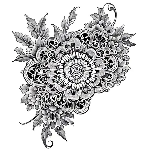 sleeve design inspired by Croatian paška lace tattoo design idea